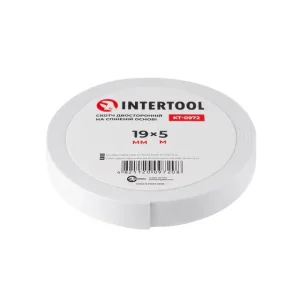 Скотч двосторонній, 5 м, 19 мм, на спіненої основі INTERTOOL (KT-0972) UA
