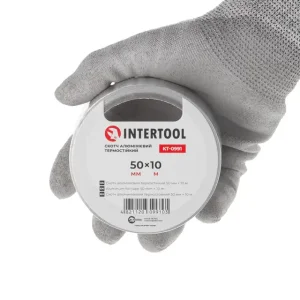 Скотч алюмінієвий термостійкий, 10 м, 50 мм INTERTOOL (KT-0991) UA