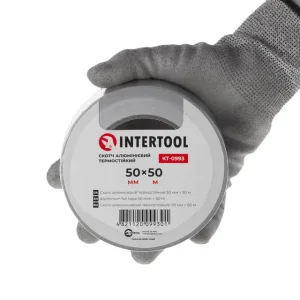 Скотч алюмінієвий термостійкий, 50 м, 50 мм INTERTOOL (KT-0993) UA