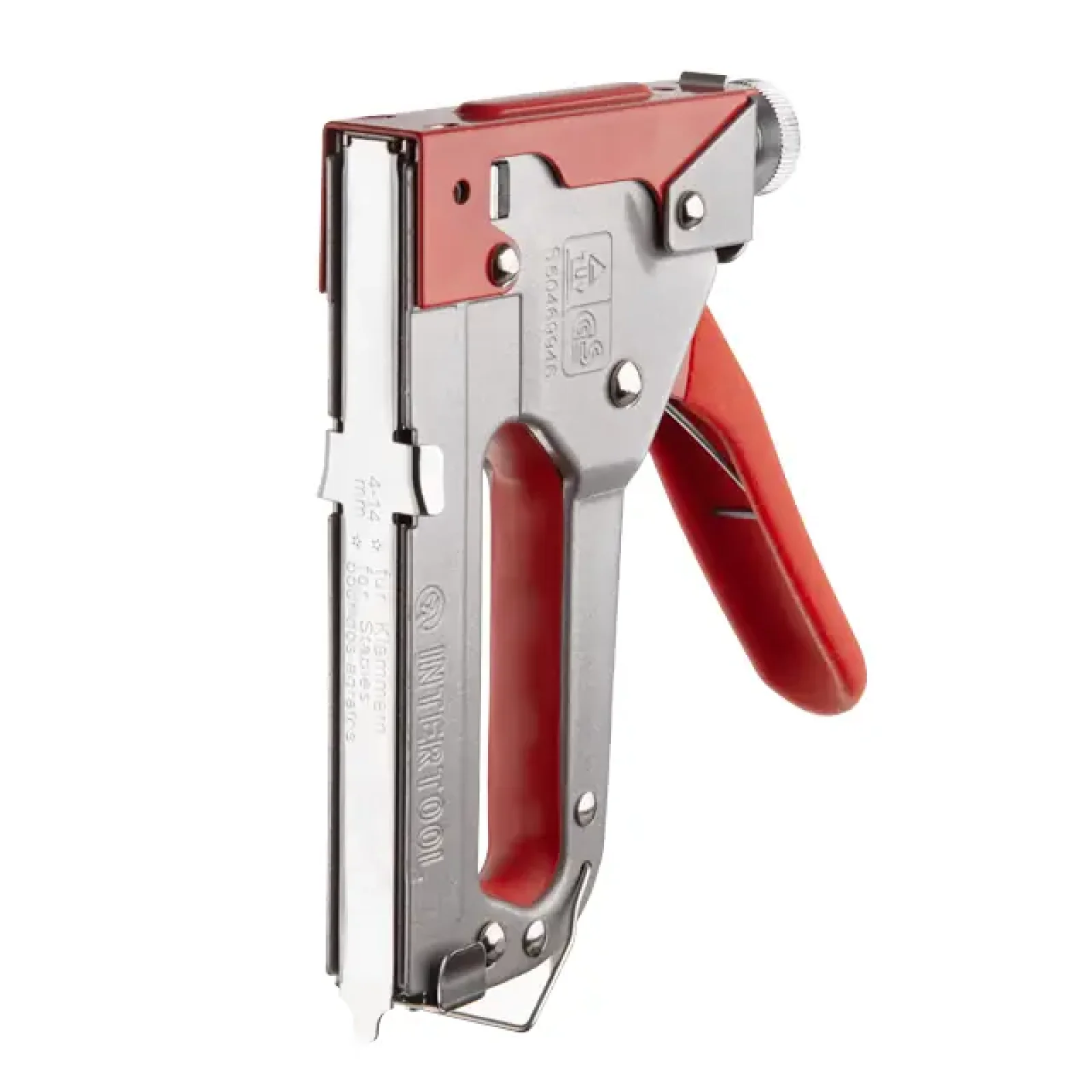 Степлер будівельний, під скобу 11,3×0,7×4-14 мм, прогумоване руків’я INTERTOOL (RT-0102) UA