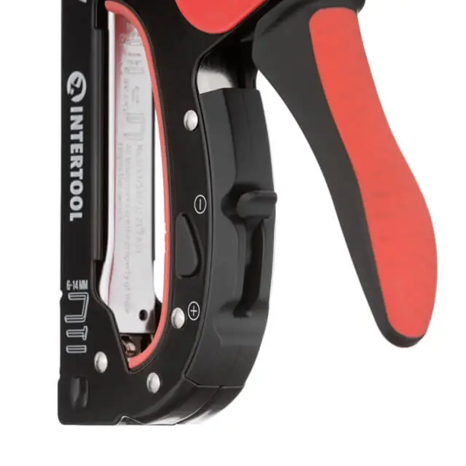 Степлер будівельний 3 в 1, під скобу 11,3×0,7×6-14 мм, цвях 14 мм, шпилька 14 мм, STORM INTERTOOL (RT-0104) UA