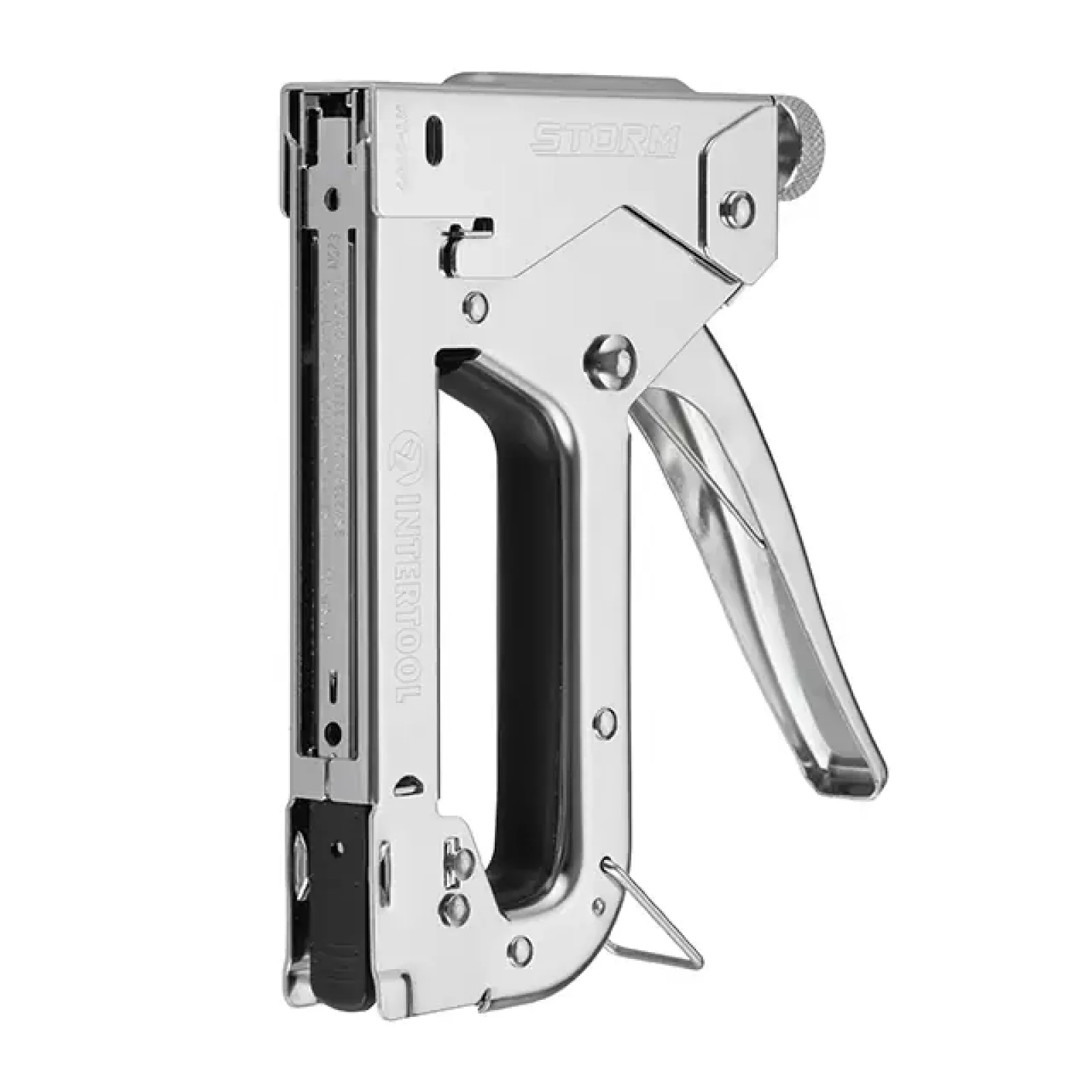 Степлер будівельний під скобу 11,3×0,7×4-14 мм, хром, STORM INTERTOOL (RT-0107) UA