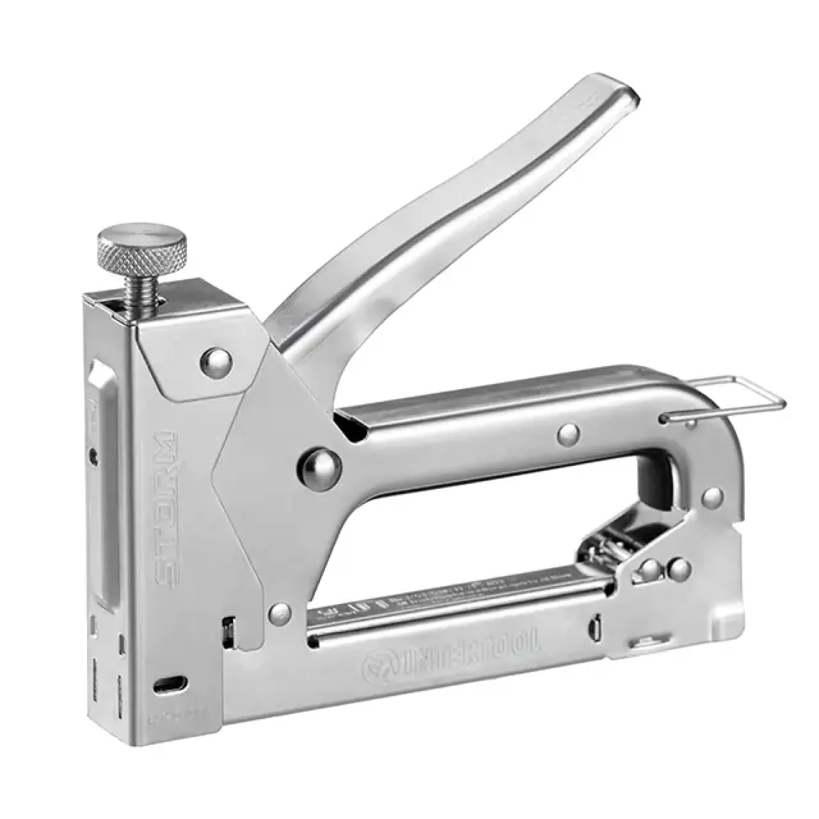 Степлер будівельний під скобу 11,3×0,7×4-14 мм, хром, STORM INTERTOOL (RT-0107) UA