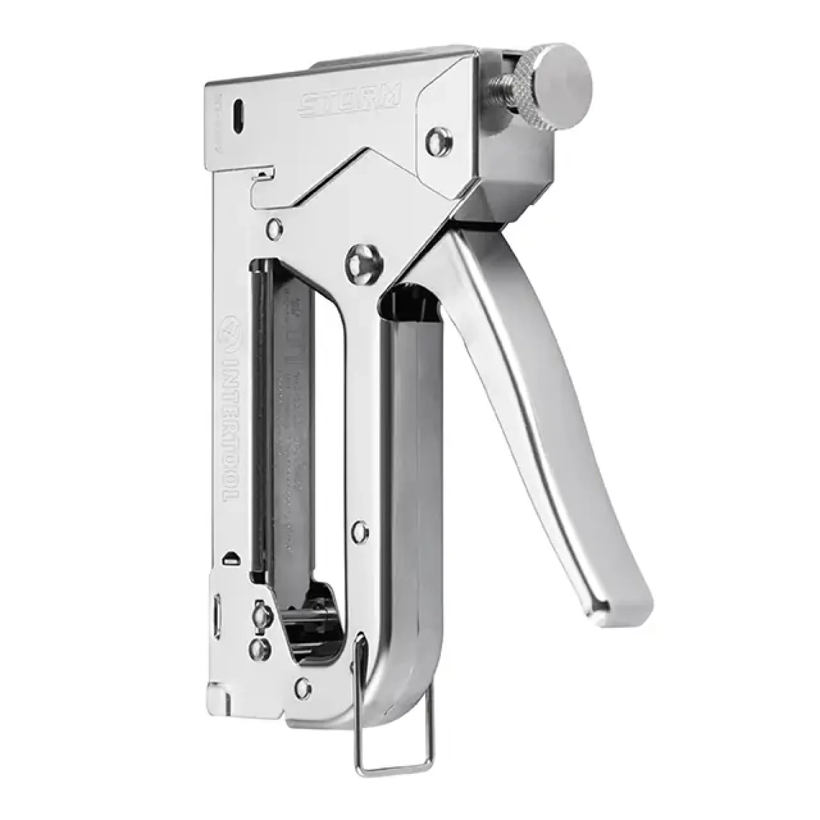 Степлер будівельний під скобу 11,3×0,7×4-14 мм, хром, STORM INTERTOOL (RT-0107) UA