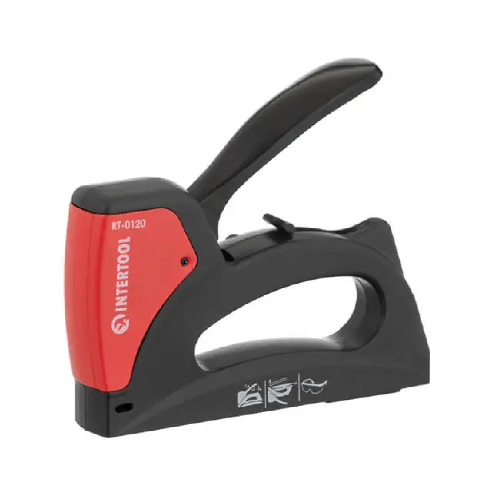 Степлер будівельний під скобу 11,3×0,7×6-14 мм, пластиковий корпус INTERTOOL (RT-0120) UA