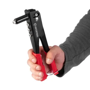 Пістолет заклепувальний, 240 мм, діаметр застосовуваної заклепки: 2,4, 3,2, 4,0, 4,8 мм INTERTOOL (RT-0001) UA