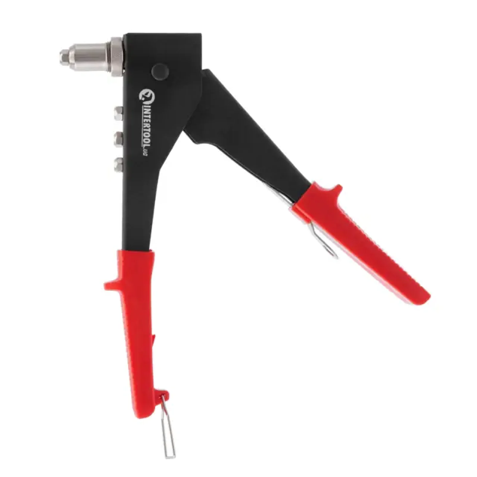 Пістолет заклепувальний, 260 мм, діаметр застосовуваної заклепки 2,4, 3,2, 4,0, 4,8 мм, з поворотом на 90° INTERTOOL (RT-0002) UA