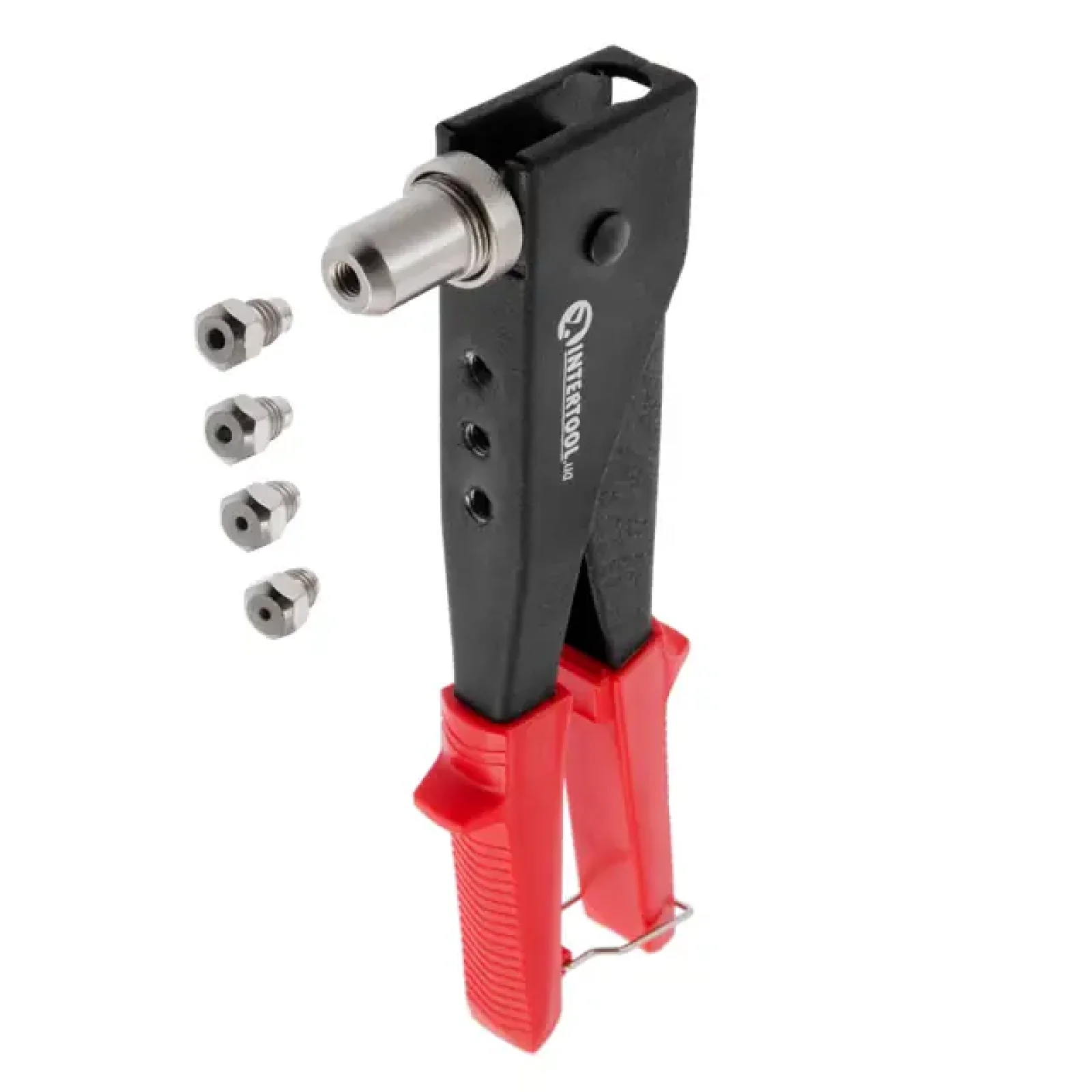 Пістолет заклепувальний, 260 мм, діаметр застосовуваної заклепки 2,4, 3,2, 4,0, 4,8 мм, з поворотом на 90° INTERTOOL (RT-0002) UA