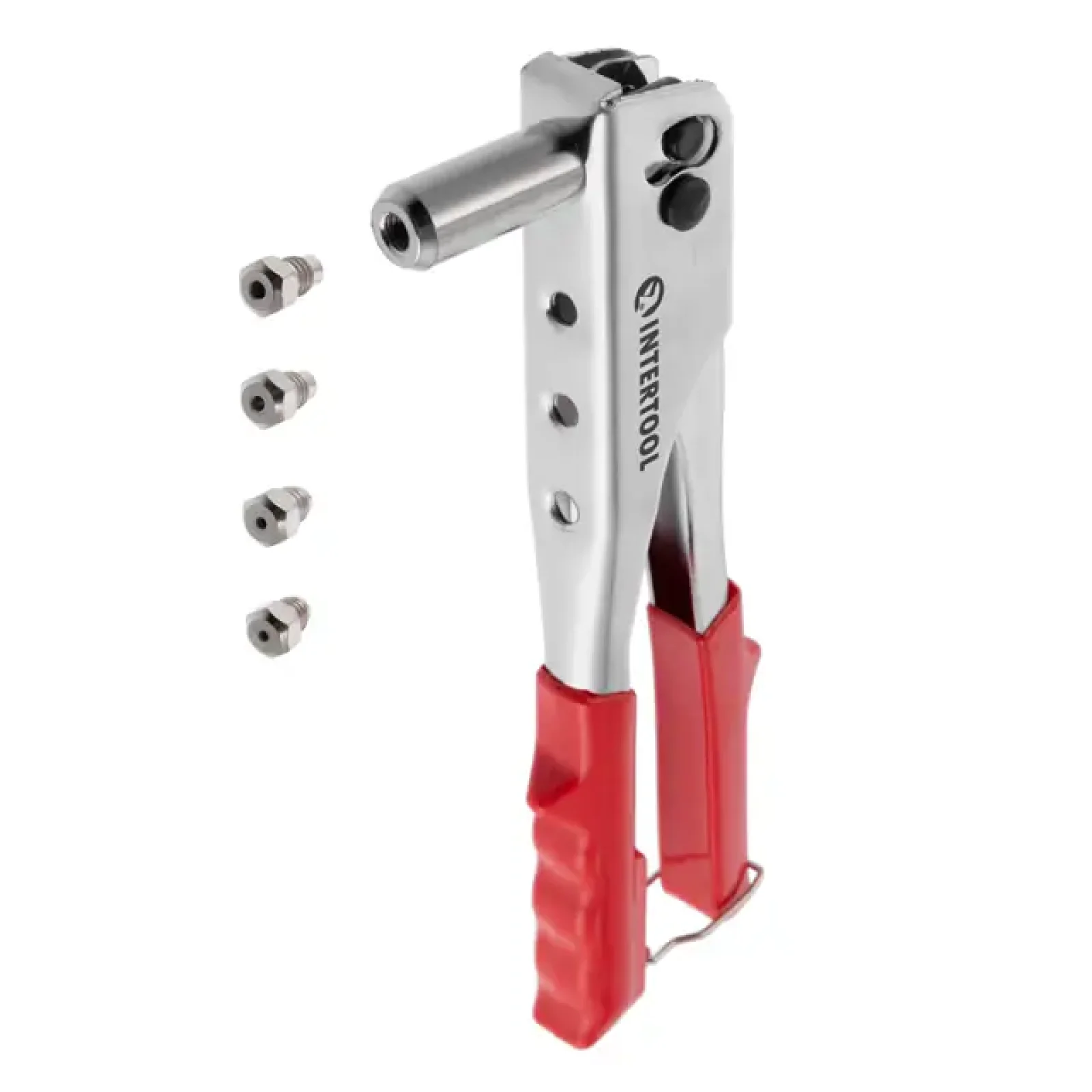 Пістолет заклепувальній посилений, 250 мм, діаметр застосовуваної заклепки: 2,4, 3,2, 4,0, 4,8 мм INTERTOOL (RT-0004) UA