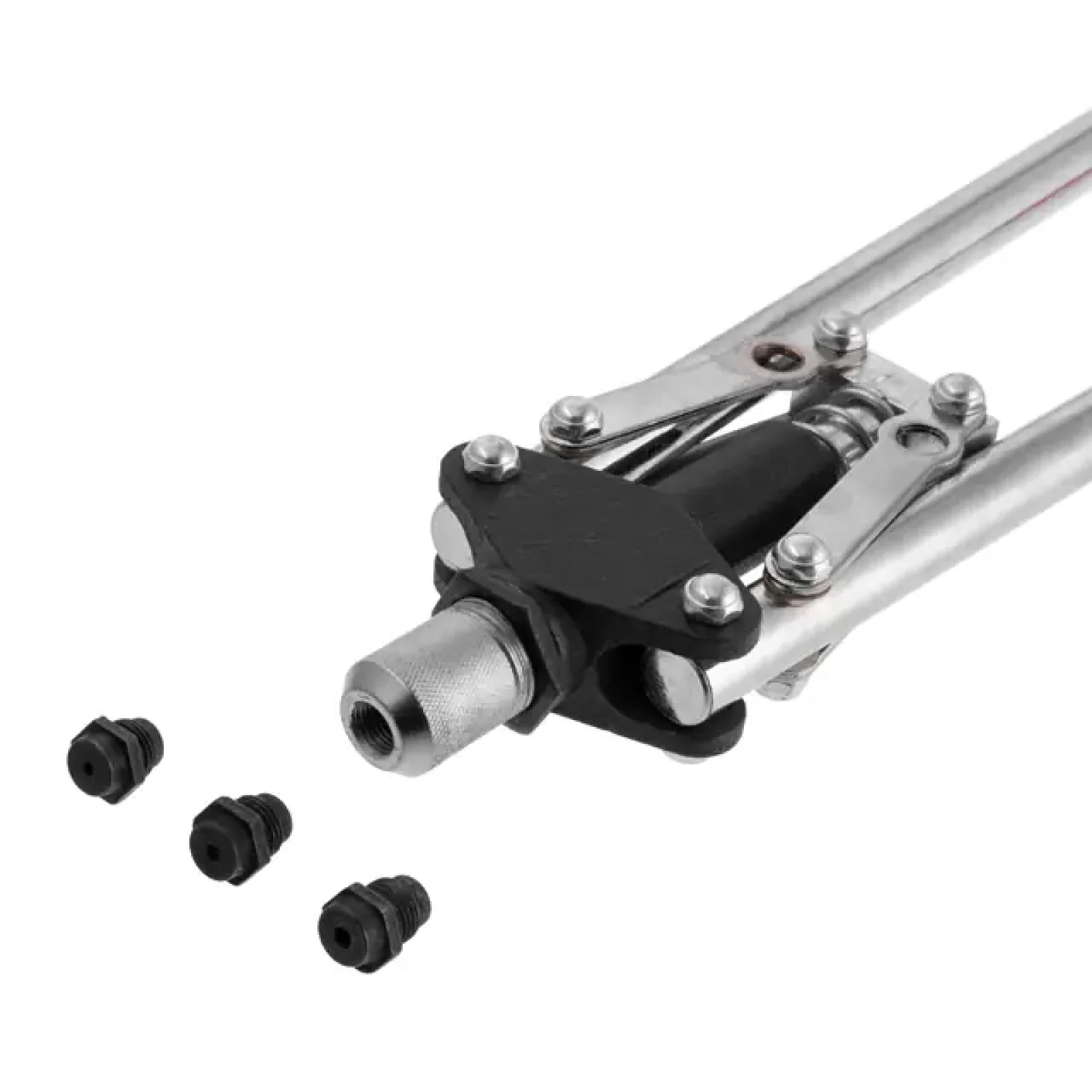 Пістолет заклепувальний дворучний, 450 мм, діаметр застосовуваної заклепки: 2,4, 3,2, 4,0, 4,8 мм INTERTOOL (RT-0008) UA