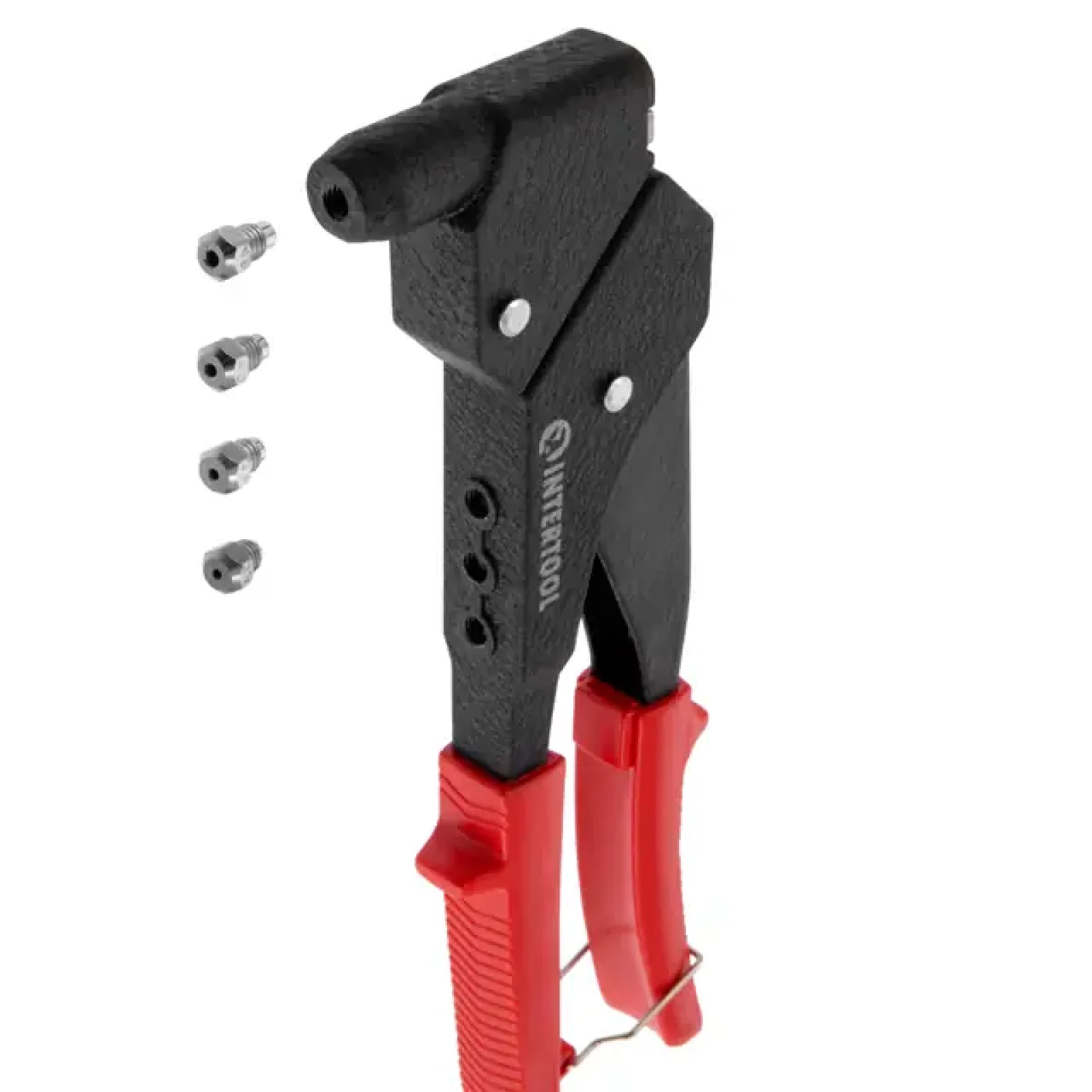 Пістолет заклепувальний, 280 мм, діаметр застосовуваної заклепки 2,4, 3,2, 4,0, 4,8 мм, з поворотом на 360° INTERTOOL (RT-0009) UA