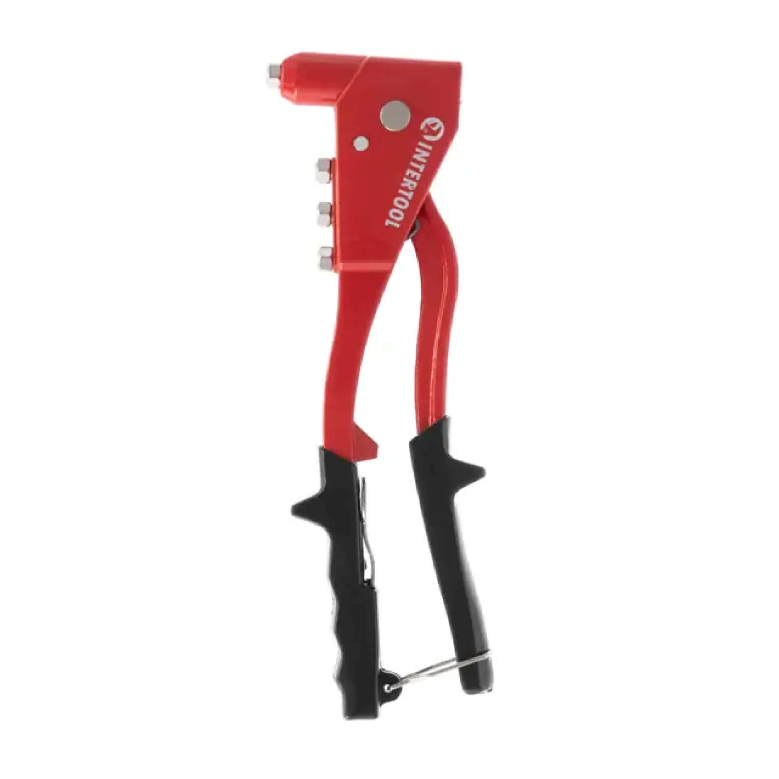 Пістолет заклепувальний, суцільносталевий, діаметр застосовуваної заклепки: 2,4, 3,2, 4,0, 4,8 мм INTERTOOL (RT-0010) UA