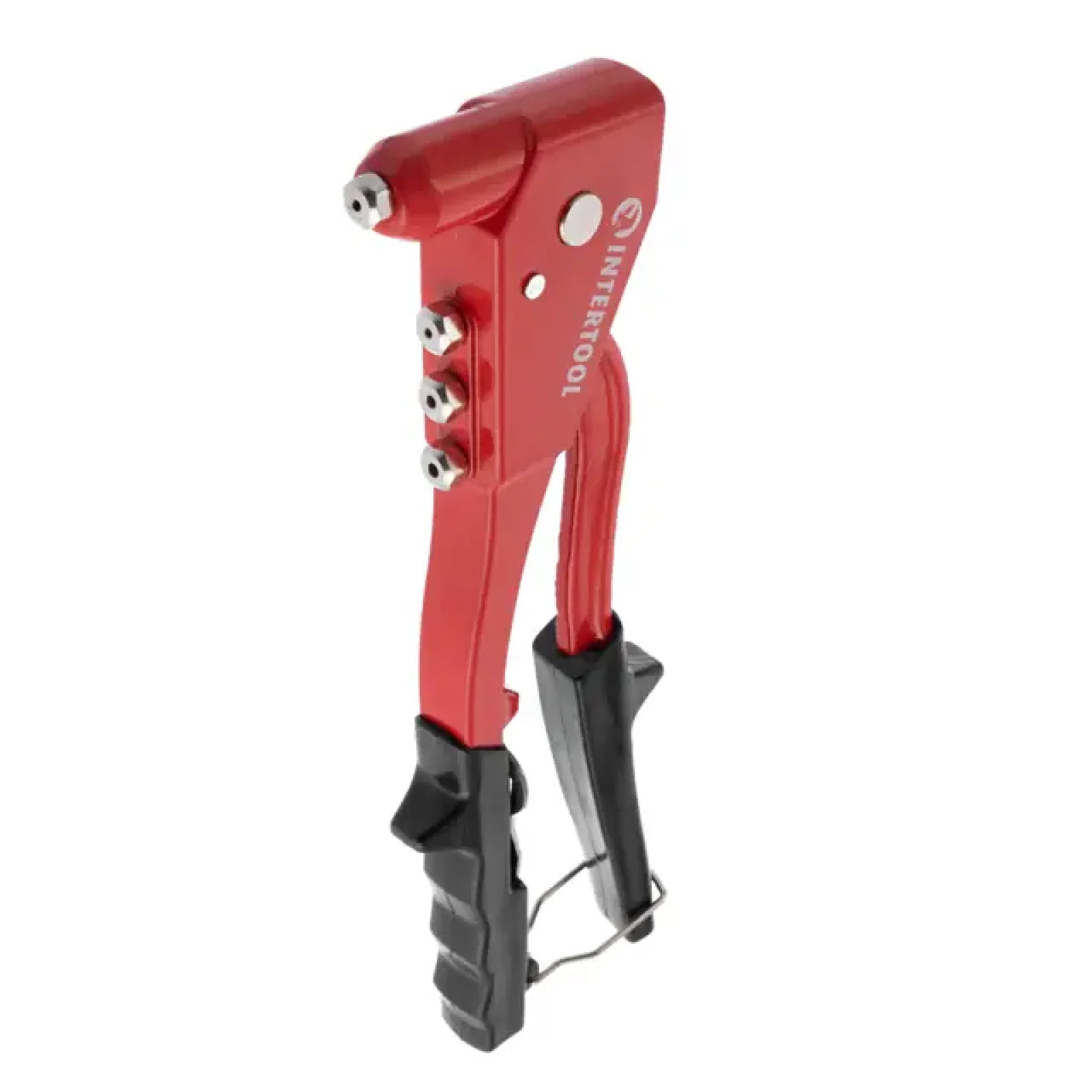 Пістолет заклепувальний, суцільносталевий, діаметр застосовуваної заклепки: 2,4, 3,2, 4,0, 4,8 мм INTERTOOL (RT-0010) UA