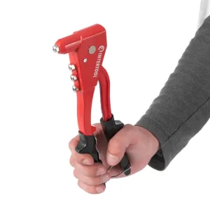 Пістолет заклепувальний, суцільносталевий, діаметр застосовуваної заклепки: 2,4, 3,2, 4,0, 4,8 мм INTERTOOL (RT-0010) UA