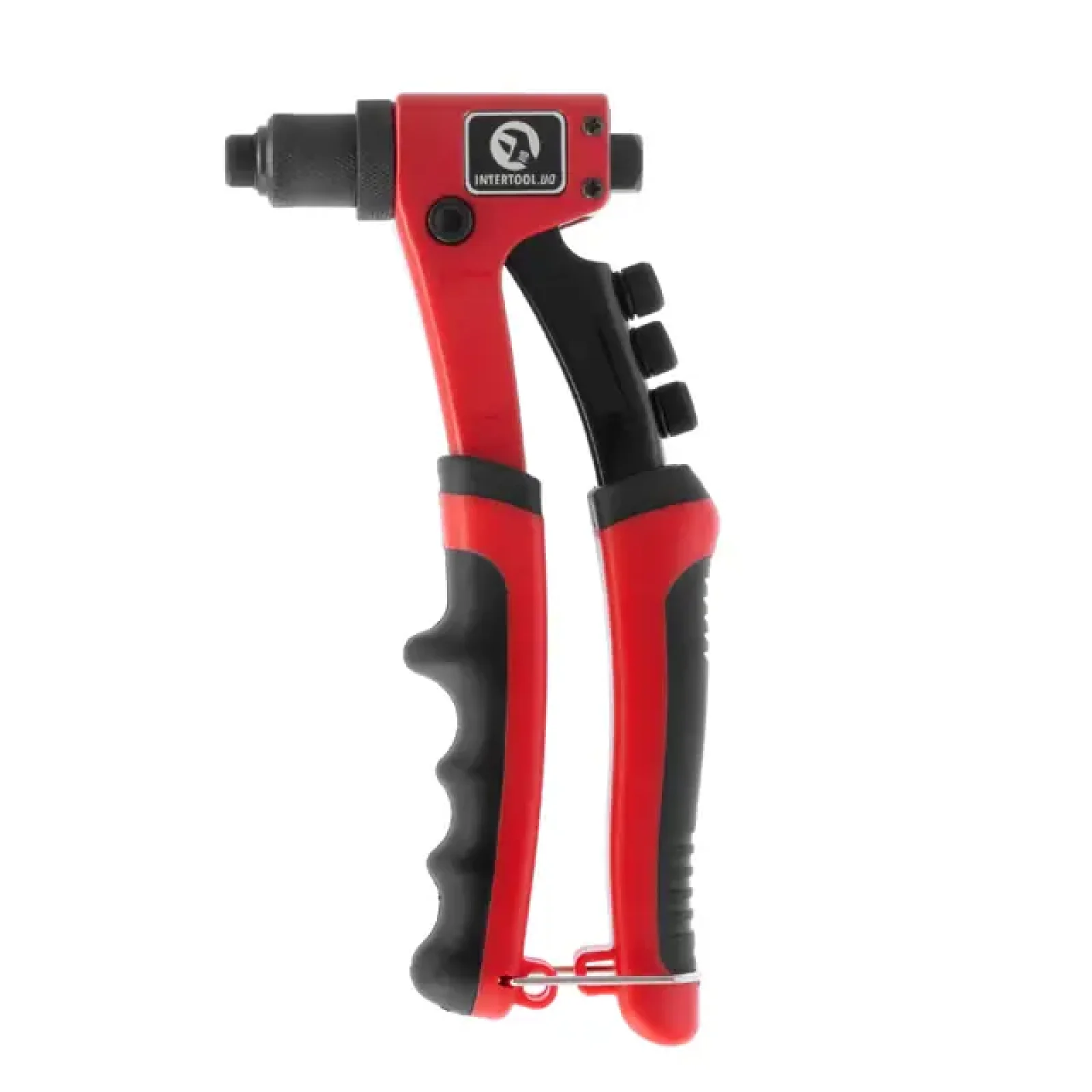 Пістолет заклепувальний ручний, 215 мм, діаметр застосовуваної заклепки: 2,4, 3,2, 4,0, 4,8 мм INTERTOOL (RT-0014) UA