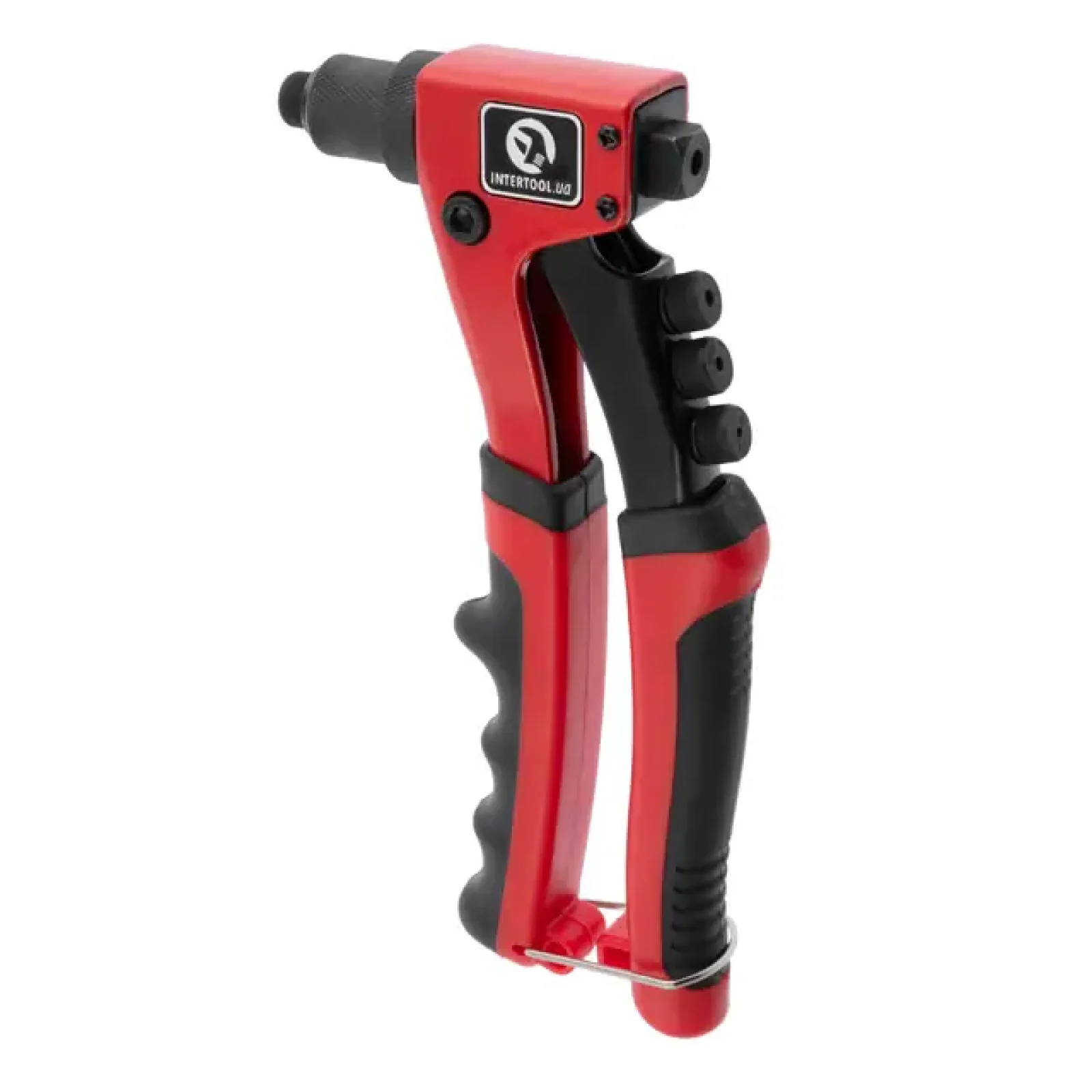 Пістолет заклепувальний ручний, 215 мм, діаметр застосовуваної заклепки: 2,4, 3,2, 4,0, 4,8 мм INTERTOOL (RT-0014) UA