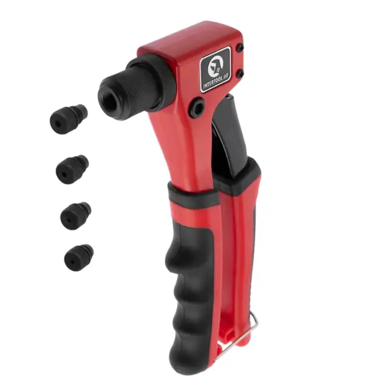 Пістолет заклепувальний ручний, 215 мм, діаметр застосовуваної заклепки: 2,4, 3,2, 4,0, 4,8 мм INTERTOOL (RT-0014) UA