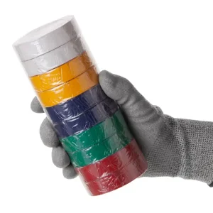 Стрічка ізоляційна 0.15 мм * 17 мм * 15 м, кольорова (10 од.) INTERTOOL (IT-0019) UA