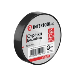 Стрічка ізоляційна 0.15мм*17мм*20м чорна INTERTOOL (IT-0021) UA