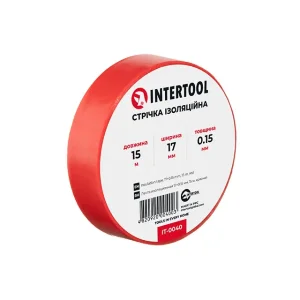 Стрічка ізоляційна 0.15мм*17мм*15м червона INTERTOOL (IT-0040) UA