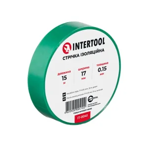 Стрічка ізоляційна 0.15мм*17мм*15м зелена INTERTOOL (IT-0041) UA