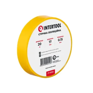 Стрічка ізоляційна 0.15мм*17мм*20м жовта INTERTOOL (IT-0052) UA