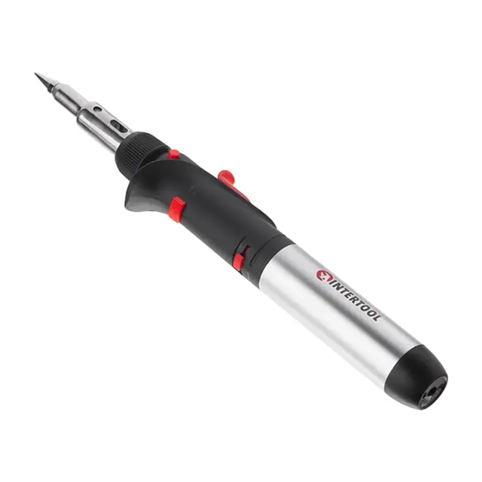 Паяльник газовий 17 мл, комплект аксесуарів INTERTOOL (GB-0006) UA
