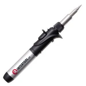 Паяльник газовий 17 мл, комплект аксесуарів INTERTOOL (GB-0006) UA