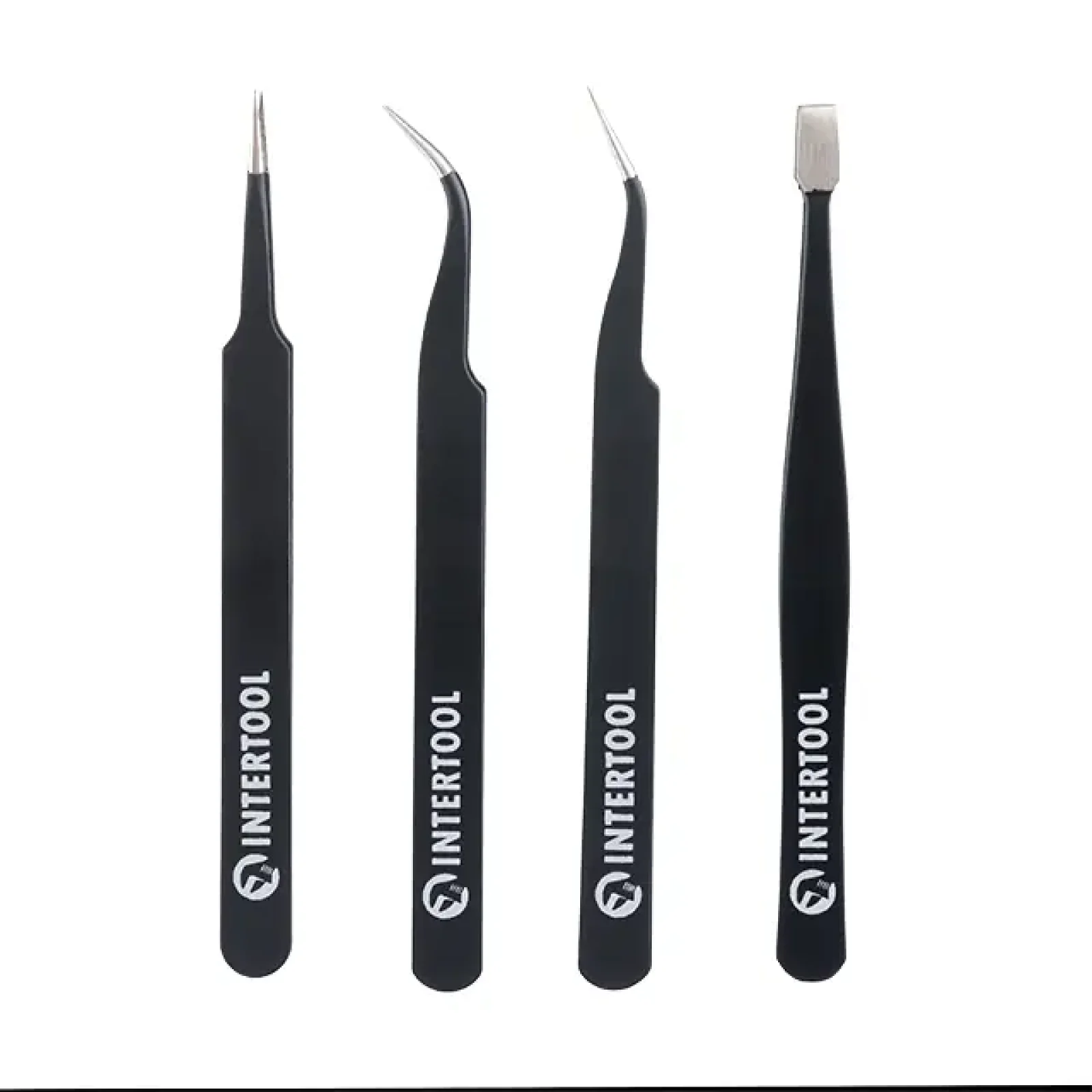 Набір пінцетів антистатичних, 4 шт. INTERTOOL (NT-6001) UA