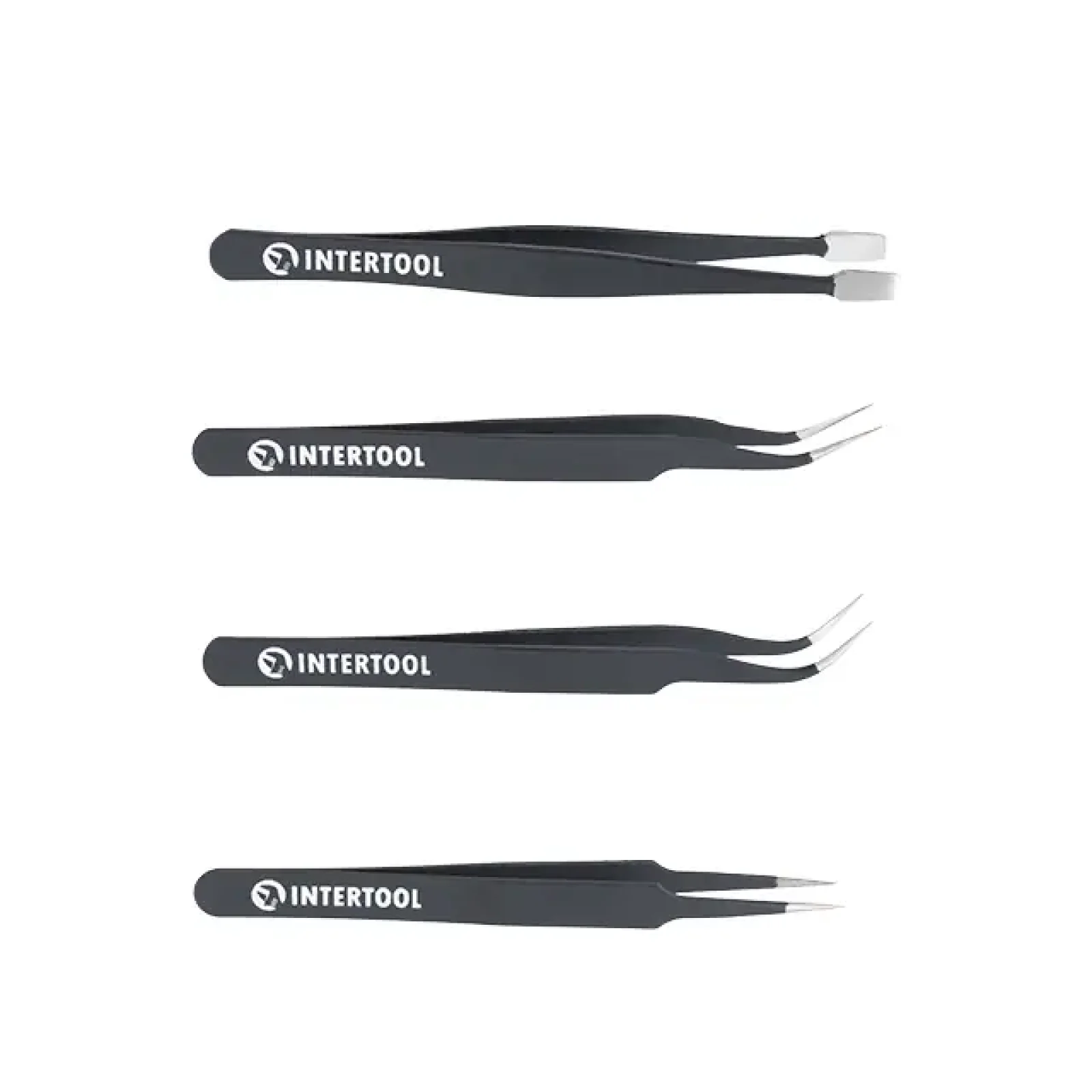 Набір пінцетів антистатичних, 4 шт. INTERTOOL (NT-6001) UA