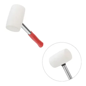 Киянка гумова, 450 г, 65 мм, бiла гума, металева ручка INTERTOOL (HT-0227) UA