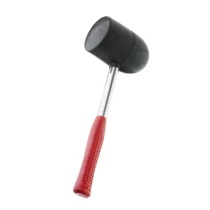 Киянка гумова, 1250 г, 90 мм, чорна гума, металева ручка INTERTOOL (HT-0228) UA