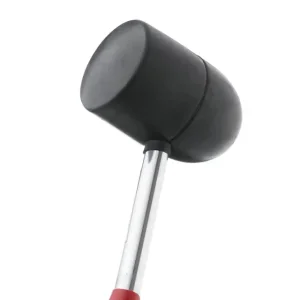 Киянка гумова, 1250 г, 90 мм, чорна гума, металева ручка INTERTOOL (HT-0228) UA