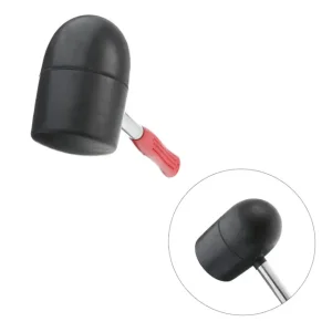 Киянка гумова, 1250 г, 90 мм, чорна гума, металева ручка INTERTOOL (HT-0228) UA