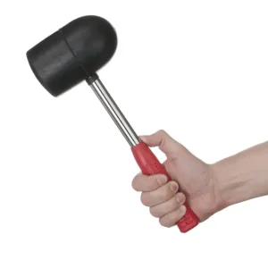 Киянка гумова, 1250 г, 90 мм, чорна гума, металева ручка INTERTOOL (HT-0228) UA