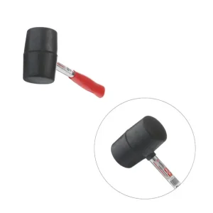 Киянка гумова, 340 г, 55 мм, чорна гума, металева ручка INTERTOOL (HT-0229) UA