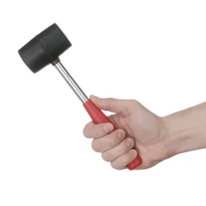 Киянка гумова, 340 г, 55 мм, чорна гума, металева ручка INTERTOOL (HT-0229) UA