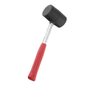 Киянка гумова, 450 г, 60 мм, чорна гума, металева ручка INTERTOOL (HT-0231) UA