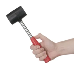 Киянка гумова, 450 г, 60 мм, чорна гума, металева ручка INTERTOOL (HT-0231) UA