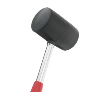 Киянка гумова, 680 г, 75 мм, чорна гума, металева ручка INTERTOOL (HT-0232) UA