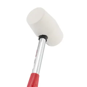 Киянка гумова, 225 г, 40 мм, бiла гума, металева ручка INTERTOOL (HT-0234) UA