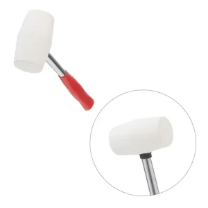 Киянка гумова, 225 г, 40 мм, бiла гума, металева ручка INTERTOOL (HT-0234) UA