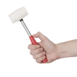 Киянка гумова, 225 г, 40 мм, бiла гума, металева ручка INTERTOOL (HT-0234) UA