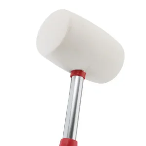 Киянка гумова, 680 г, 80 мм, бiла гума, металева ручка INTERTOOL (HT-0235) UA