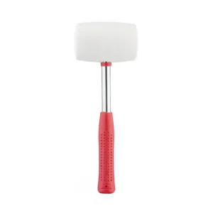 Киянка гумова, 680 г, 80 мм, бiла гума, металева ручка INTERTOOL (HT-0235) UA