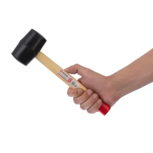 Киянка гумова, 350 г, 50 мм, чорна гума, дерев'яна ручка AL-KO (HT-0236) UA