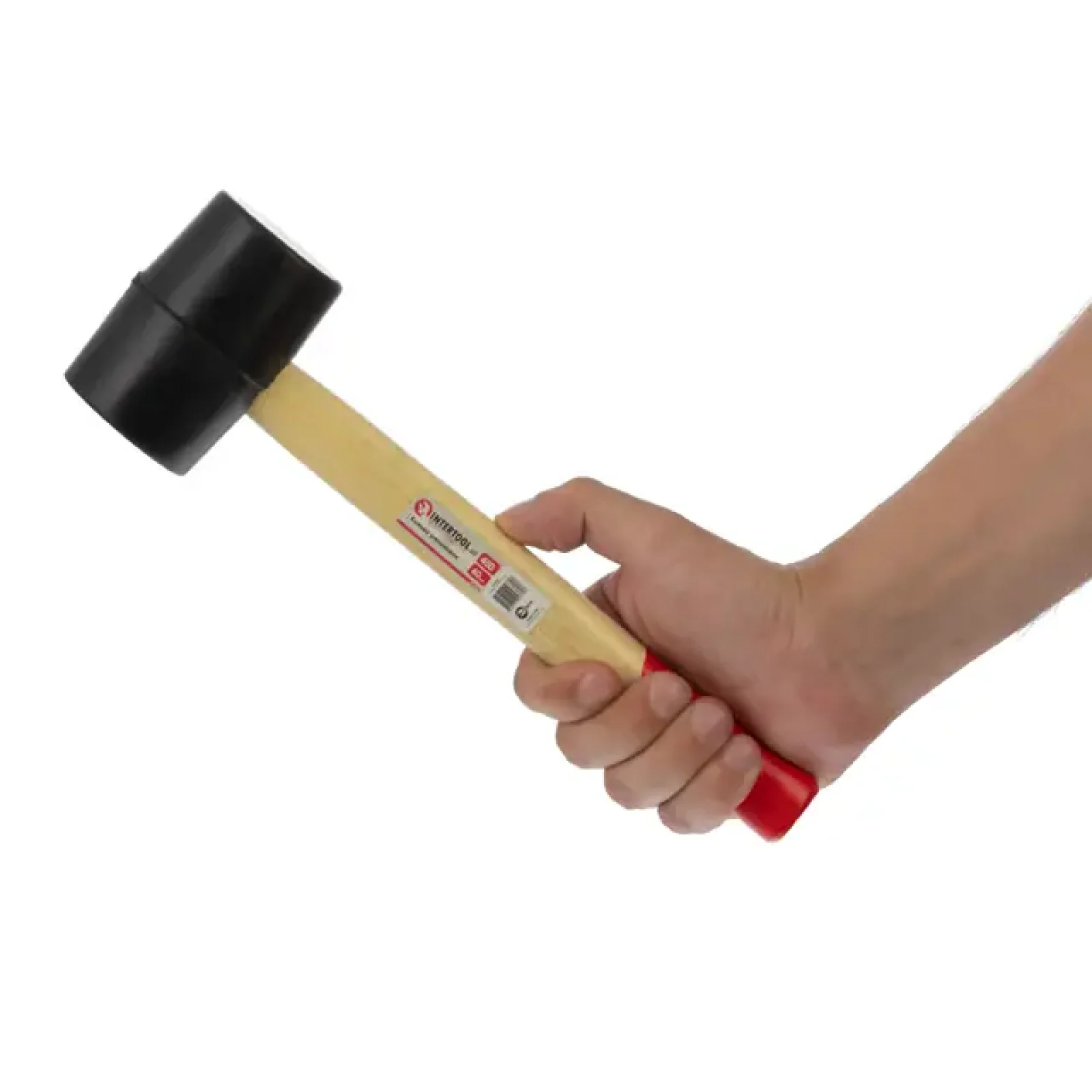 Киянка гумова, 450 г, 60 мм, чорна гума, дерев'яна ручка AL-KO (HT-0237) UA