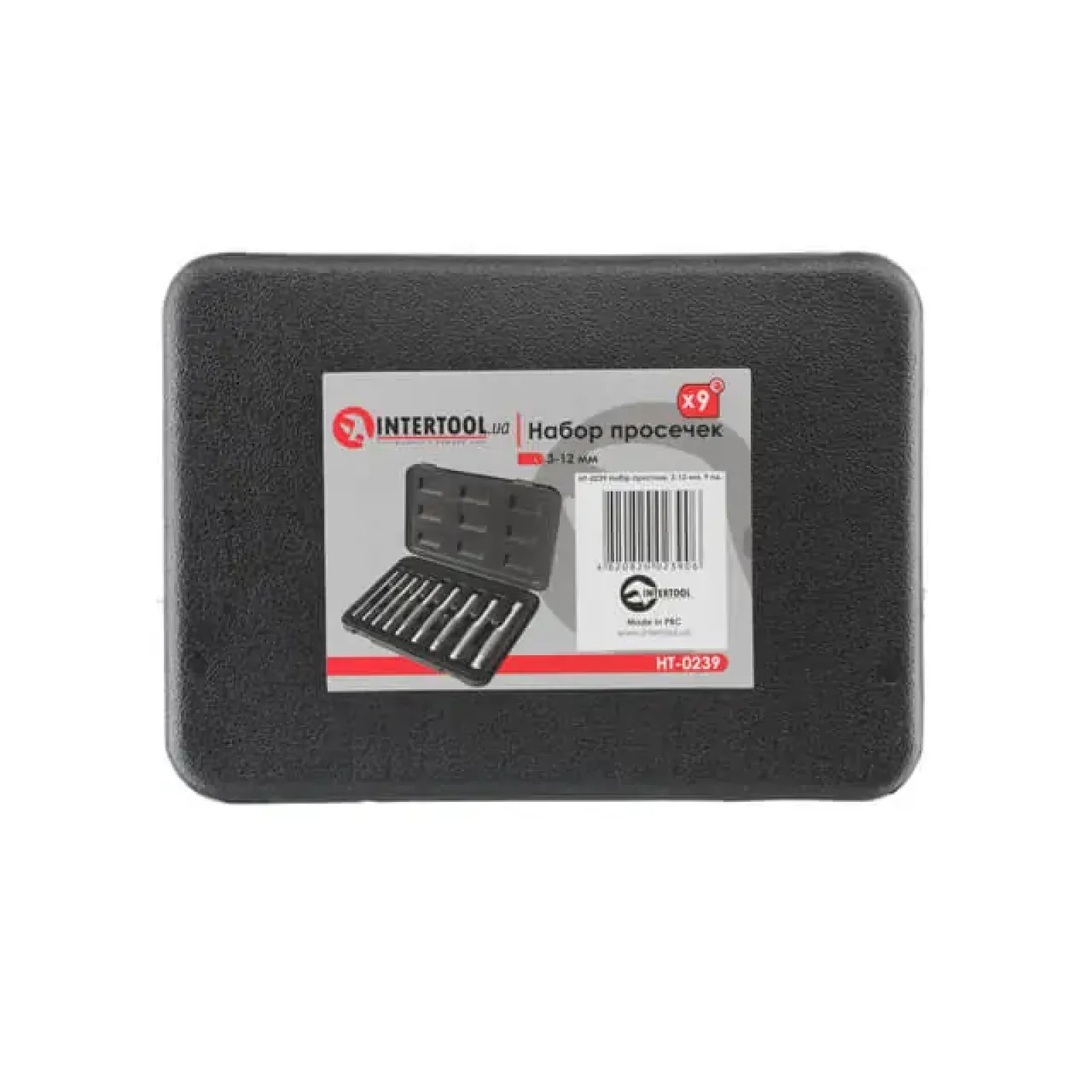Набір просічок, 9 од., 3-12 мм INTERTOOL (HT-0239) UA