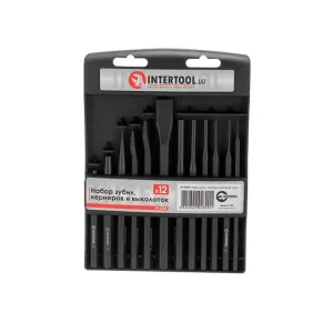 Набір зубил, кернерів і вибивок, 12 шт. INTERTOOL (HT-0289) UA