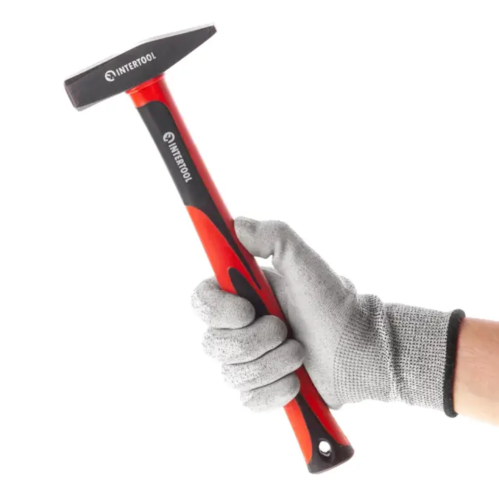 Молоток, 300 г, ручка з фібергласу INTERTOOL (HT-0203) UA